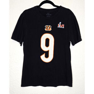 The Nike Tee Mens T Shirt Medium Black Joe Burrow Cincinnati Bengals Super Bowl